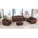 Bexley Caramel Leather Upholstered Accent Chair with Nailhead Trim