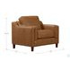 Isla Cognac Leather Upholstered Accent Chair