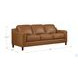 Isla Cognac Leather 84" Sofa
