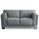 Preston Slate Gray Leather 67" Loveseat