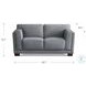 Preston Slate Gray Leather 67" Loveseat