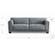Preston Slate Gray Leather 93" Sofa