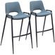 Desi Blue and Black Bar Stool Set of 2