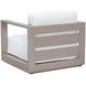 Ornelle Stinson White Performance Fabric Upholstered Outdoor Armchair