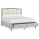 Glenbrook Pebble and Beige Upholstered Storage Panel Bedroom Set