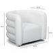 Curves Cream Performance Fabric Upholstered Swivel Accent Chair