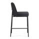 Sydney Black Performance Fabric Upholstered Counter Height Stool Set of 2