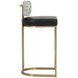 Larissa Bravo Black and Halton Birch Performance Fabric Bar Stool