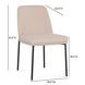 Sydney Taupe Performance Fabric Upholstered Dining Chair Set of 2
