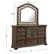 Durango Willadeene Brown 9 Drawer Dresser with Arched Mirror