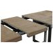 Eden Rustic Dune and Black 98" Extendable Rectangular Dining Table