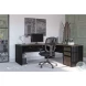 Connexion Antigua And Black 71" L Shaped Desk With Pedestal
