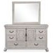 Bronwyn Alabaster 8 Drawer Dresser with Rectangular Mirror