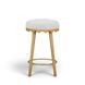 Oodle Cream Performance Vegan Mohair Upholstered Counter Height Stool