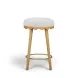 Oodle Cream Performance Vegan Mohair Upholstered Counter Height Stool