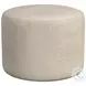 Anderson Cream Round Ottoman