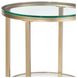 Anderson Antique Gold Round Glass Top End Table