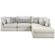 Prelude Feather Tan 5 Piece Modular Sectional with Pillows