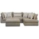 Seluna Truffle Brown 6 Piece Modular Sectional with Pillows