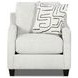 Durango Pewter Off White Performance Fabric Upholstered Accent Chair with Pillow