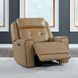 Worthington York Sand Leather Glider Power Recliner with USB Charging
