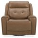 Worthington York Sand Leather Glider Power Recliner with USB Charging