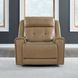 Worthington York Sand Leather Glider Power Recliner with USB Charging