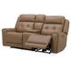 Worthington York Sand Leather 79" Zero Gravity Power Reclining Loveseat with Console and USB Charging