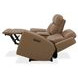 Worthington York Sand Leather 79" Zero Gravity Power Reclining Loveseat with Console and USB Charging