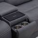 Sullivan Blue Gray Leather 6 Piece Modular Power Reclining Sectional with USB Charging