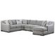 Durango Moose Beige 5 Piece Modular Sectional with RAF Chaise and Pillows