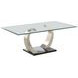 Pruitt Clear And Satin Coffee Table 