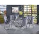 Dekel Stainless Steel 79" Rectangular Glass Top Dining Table
