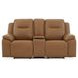 Callihan York Butternut Leather 89" Power Reclining Living Room Set with USB Charging and Heat Massage