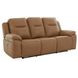 Callihan York Butternut Leather 89" Power Reclining Living Room Set with USB Charging and Heat Massage