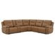 Callihan York Butternut Leather 6 Piece Modular Power Reclining Sectional with Heat Massage and USB Charging