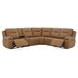 Callihan York Butternut Leather 6 Piece Modular Power Reclining Sectional with Heat Massage and USB Charging
