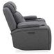 Langford Aline Blue Gray Leather Glider Power Recliner with USB Charging and LED