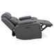 Langford Aline Blue Gray Leather Glider Power Recliner with USB Charging and LED