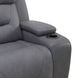 Langford Aline Blue Gray Leather 80" Zero Gravity Loveseat with Console and USB Charging
