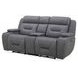 Langford Aline Blue Gray Leather 80" Zero Gravity Loveseat with Console and USB Charging