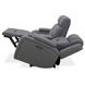 Langford Aline Blue Gray Leather 80" Zero Gravity Loveseat with Console and USB Charging