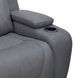 Langford Aline Blue Gray Leather 80" Zero Gravity Loveseat with Console and USB Charging