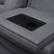 Langford Aline Blue Gray Leather 91" Zero Gravity Power Reclining Sofa with USB Charging and LED