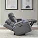 Langford Aline Blue Gray Leather 91" Zero Gravity Power Reclining Sofa with USB Charging and LED