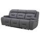 Langford Aline Blue Gray Leather 91" Zero Gravity Power Reclining Sofa with USB Charging and LED