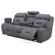 Langford Aline Blue Gray Leather 91" Zero Gravity Power Reclining Sofa with USB Charging and LED