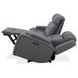 Langford Aline Blue Gray Leather 91" Zero Gravity Power Reclining Sofa with USB Charging and LED
