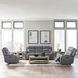 Langford Aline Blue Gray Leather 91" Zero Gravity Power Reclining Sofa with USB Charging and LED