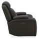 Langford Aline Coal Leather 91" Zero Gravity Power Reclining Living Room Set with USB Charging and LED